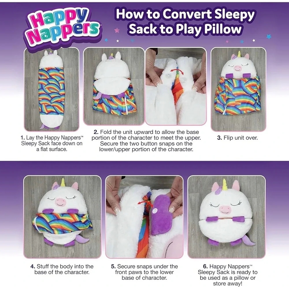 Happy Nappers Ozzy the Shark Medium 54x20 Sleepy Sack 2-in-1 Pillow Sleeping Bag